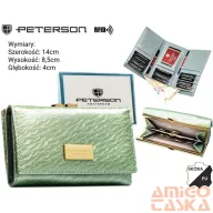   Peterson női bőr és műbőr pénztárca PTN PX23-CNF – zöld