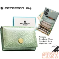  Peterson női bőr és műbőr pénztárca PTN PX30-CNF – zöld