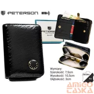   Peterson női bőr és műbőr pénztárca PTN PX33-CNF – fekete