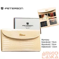 Peterson női műbőr pénztárca PTN-POR-03-RS – bézs