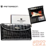 Peterson női műbőr pénztárca PTN-POR-03-CB – szürke