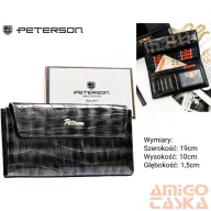 Peterson női műbőr pénztárca PTN-POR-04-CB – szürke