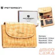Peterson női műbőr pénztárca PTN-POR-05-CB – bézs
