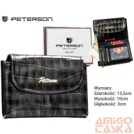Peterson női műbőr pénztárca PTN-POR-05-CB – szürke