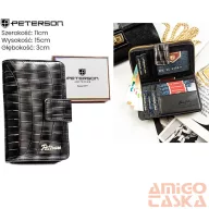 Peterson női műbőr pénztárca PTN-POR-02-CB – szürke