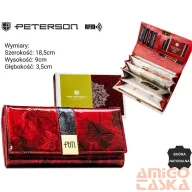Peterson női bőr pénztárca PTN 72401-NBF