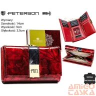 Peterson női bőr pénztárca PTN 42108-NBF