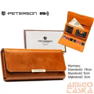 Peterson női műbőr pénztárca PTN 006-F73 – narancs