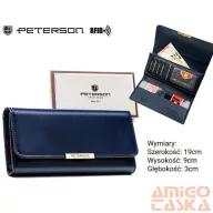 Peterson női műbőr pénztárca PTN 006-F73 – kék