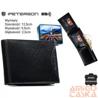 Peterson férfi bőr pénztárca PTN N61-BOR – fekete