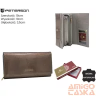 Peterson női bőr pénztárca PTN 42106-PR – szürke