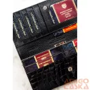 Peterson női bőr pénztárca PTN 72401-MC – fekete