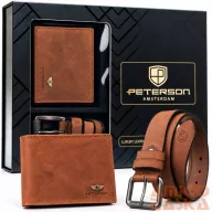   Peterson férfi pénztárca ajándékszett PTN N992-125-BUF-BW