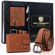   Peterson férfi pénztárca ajándékszett PTN N992L-125-BUF-BW