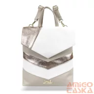 Zellia Női Hátizsák 24031 Beige-Fehér-Arany