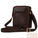 Peterson Férfi Bőr Oldaltáska Ptn 710E-Opu-6743 Sötét Barna