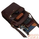 Peterson Férfi Bőr Oldaltáska Ptn 710E-Opu-6743 Sötét Barna