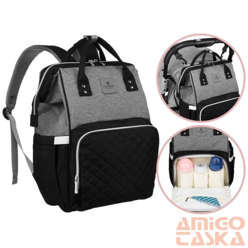 Peterson Női Hátizsák Ptn Mb3-6029 Gray-Black - Szürke-Fekete