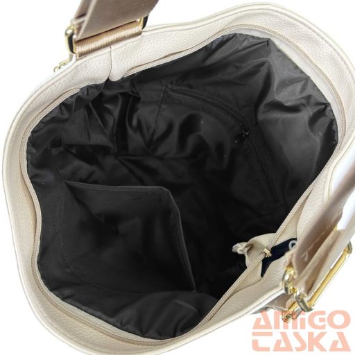 Zellia Női Válltáska/Hátizsáká Alakítható 24040 Beige-Arany - Monaco-Holo -