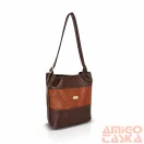 Zellia Női Válltáska ZVN26006 Barna-Camel - Krokkó -