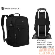   Peterson Hátizsák - Ptn Pp-Tok D-7203 Black - Fekete - 39 X 25 X 19,5 Cm -