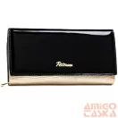 Peterson Női Bőr Pénztárca Ptnlj-42100-0674 Black-Gold
