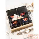 Peterson Női Bőr Pénztárca Ptnlj-42100-0674 Black-Gold