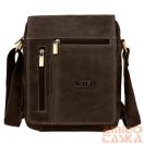 Férfi Bőr Oldaltáska Mn-10-Mh-0055 Brown - Sötét Barna