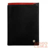 Férfi Bőr Pénztárca N4-Rvt-6870 Black+Red