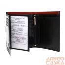 Férfi Bőr Pénztárca N4-Rvt-6870 Black+Red