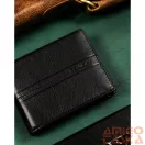 Férfi Bőr Pénztárca R-N992-Gat-8946 Black+Black