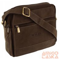 Férfi Bőr Oldaltáska 251L-Mh-3237 Brown