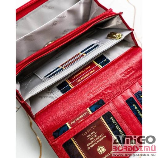 Peterson Női Bőr Pénztárca Ptn 42106-Bfbc-8201 Red - Piros