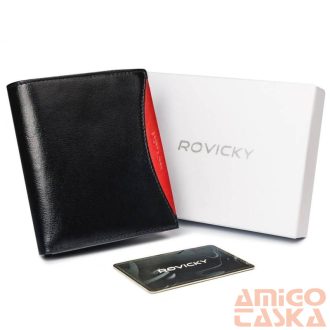 Férfi Bőr Pénztárca 1552-03-Bor-1348 Black-Red