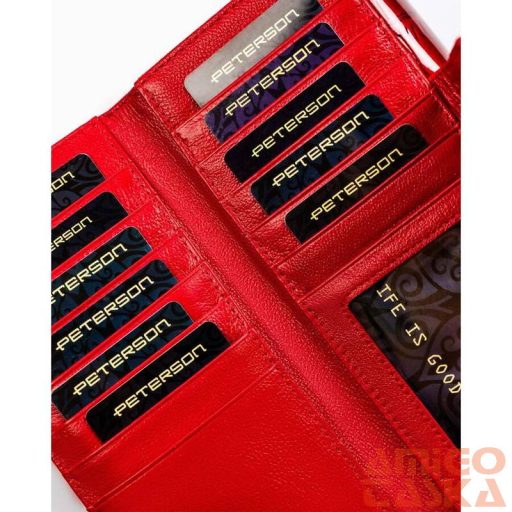 Peterson Női Bőr Pénztárca Ptn 42100-Cb-8799 Red