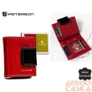 Peterson - Női Bőr Pénztárca - Piros - Ptn 42329-Sh Red