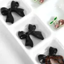 Körömdíszítő - 3D Körömdísz Készlet – G20269 Fekete Masnik, Cseresznyék és Pillangók