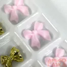 Körömdíszítő - 3D Körömdísz Készlet – G20270 Arany Pillangók és Arany/Rózsaszín Masnik
