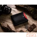 Peterson Férfi Bőr  Pénztárca Ptn 304.01 2-1-1 Black+Red