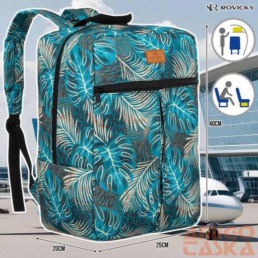 Rovicky Hátizsák | Kézipoggyász - Mintás - R-Pl-01-0453 S16 - 40 X 25 X 20 Cm - Csillámnos