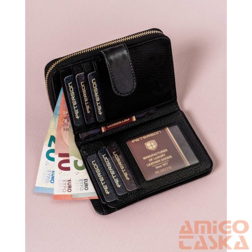 Peterson Női Bőr Pénztárca  Ptn Pl-602-0721 Black