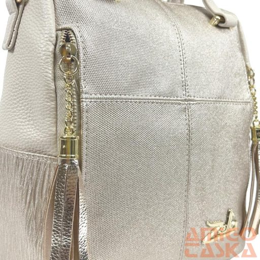 Zellia Női Hátizsák 24122 Beige-Arany - Diamond-Groove -