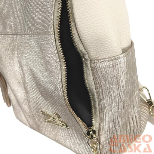 Zellia Női Hátizsák 24122 Beige-Arany - Diamond-Groove -