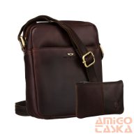   Peterson Férfi Bőr Oldaltáska PTN   720E-OPU-6880   Brown  - Sötét Barna