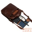 Peterson Férfi Bőr Oldaltáska PTN   720E-OPU-6880   Brown  - Sötét Barna