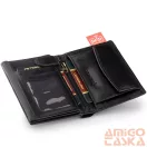 Peterson Férfi Bőr  Pénztárca Ptn 339.01 2-1-1 Black+Red