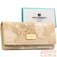   Peterson Női Pénztárca - Echo És Természetes Bőr Ptn Ps401-Mlf-2487 Beige