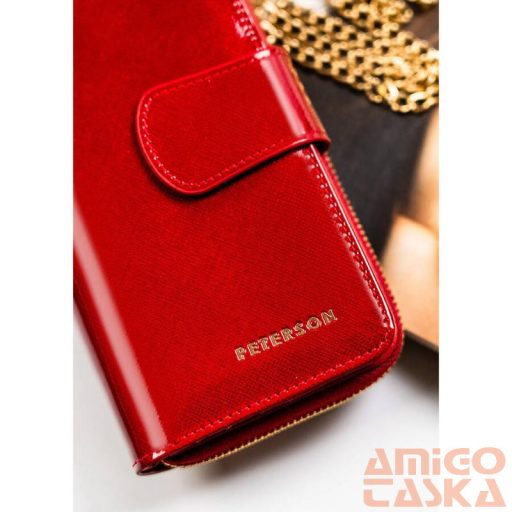 Peterson Női Bőr Pénztárca Ptn 76116-Saf-8607 Red - Piros