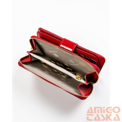 Peterson Női Bőr Pénztárca Ptn 76116-Saf-8607 Red - Piros