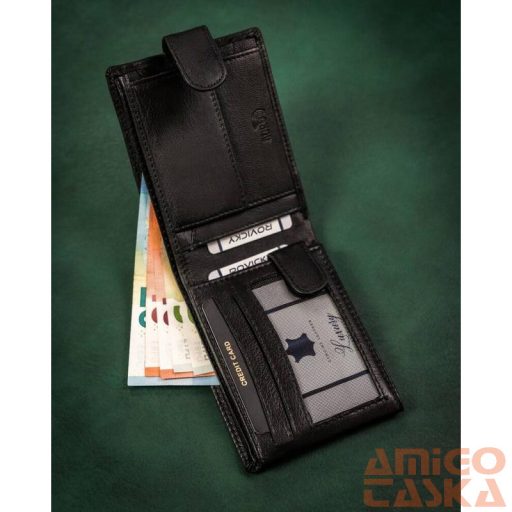 Férfi Bőr Pénztárca R-N992L-Gat-8960 Fekete